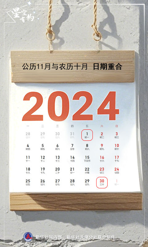 你發(fā)現(xiàn)了嗎？這個月公歷和農(nóng)歷日期重合了